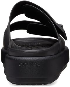 Amazon.com | Crocs Brooklyn Luxe Sandal Black/Black 8 M | Slides